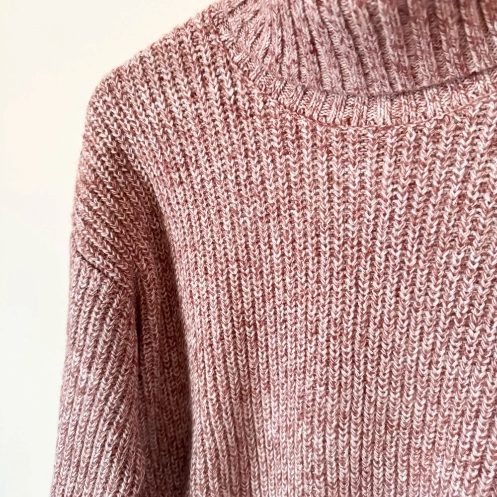 Future Collective Marled Turtleneck Sweater Pale Rust Size M - Picture 5 of 9